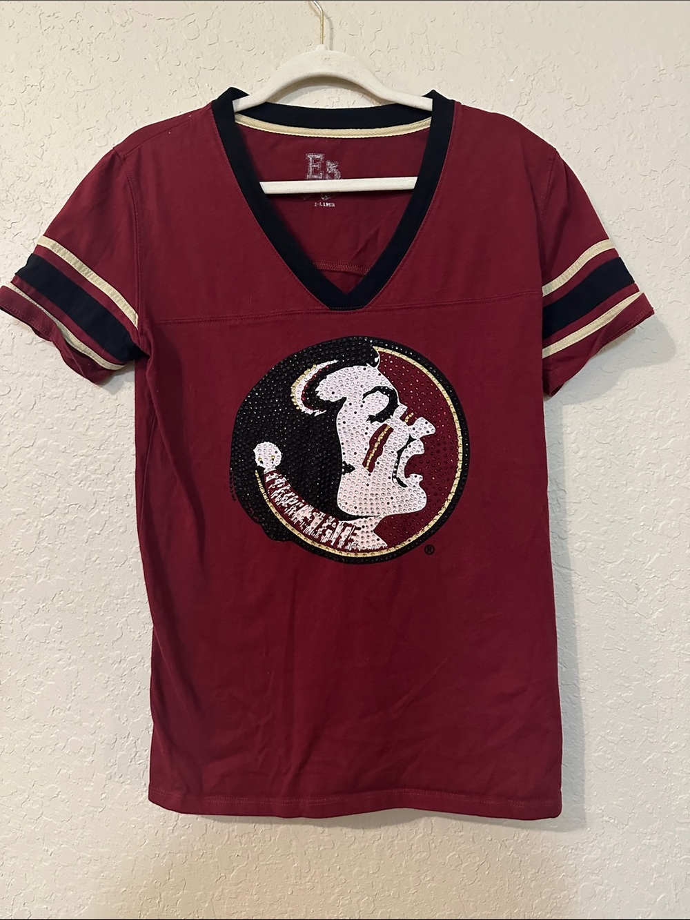 Florida State Seminoles Women's Maroon V-Neck Tee